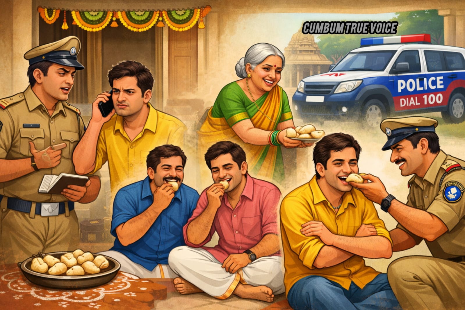 అత్తగారింట్లో 'కజ్జికాయ' రగడ: డయల్ 100కు ఫోన్ చేసిన చిన్నల్లుడు!